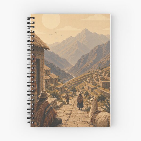 Item preview, Andean Mountain Village Llama Travel Poster designed and sold by Creative_Canvas.