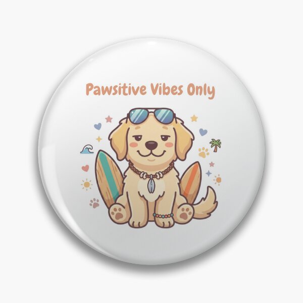 Item preview, Pawsitive Vibes Only Mug — Cute Surfer Dog Coffee Mug designed and sold by TheFluffyPress.