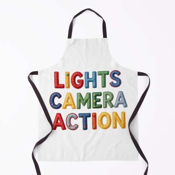 Item preview, LIGHTS CAMERA ACTION - IN COLORFUL FAUX LETTERING designed and sold by AlexOBrienArt.