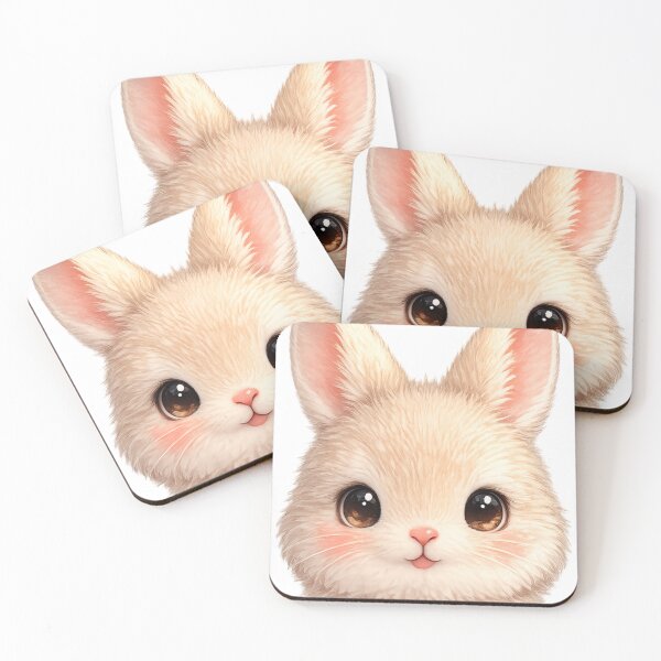 Item preview, Cute Bunny Face Kawaii Minimal Animal Design. designed and sold by arifali786.