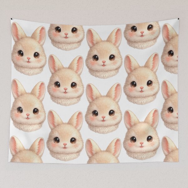 Item preview, Cute Bunny Face Kawaii Minimal Animal Design. designed and sold by arifali786.
