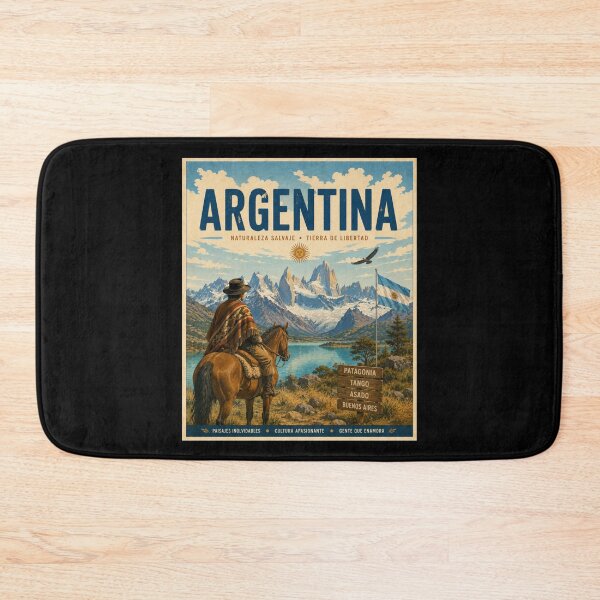 Item preview, Argentina Gaucho Patagonia Vintage Travel Poster  designed and sold by Tienda-Vane.