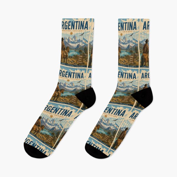 Item preview, Argentina Gaucho Patagonia Vintage Travel Poster  designed and sold by Tienda-Vane.