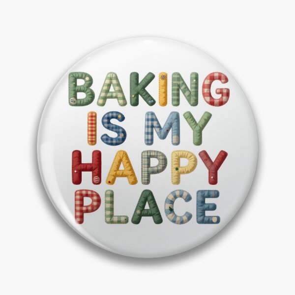 Item preview, BAKING IS MY HAPPY PLACE - IN FAUX LETTERING designed and sold by AlexOBrienArt.