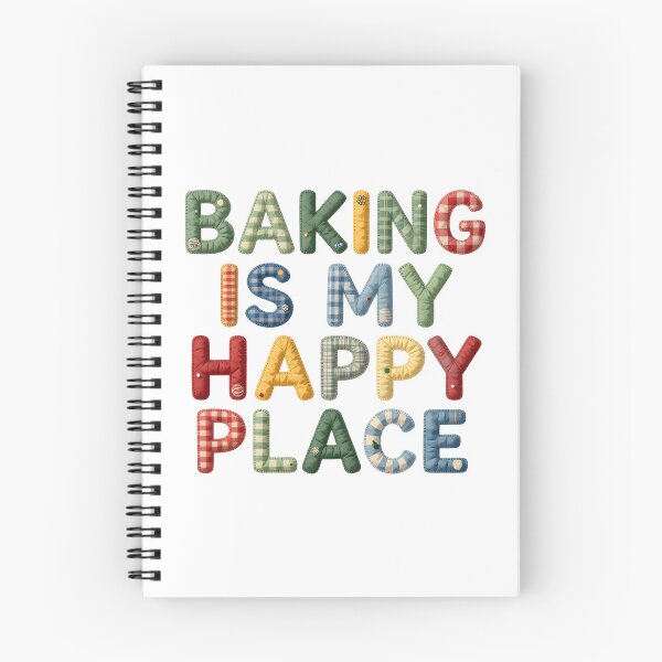 Item preview, BAKING IS MY HAPPY PLACE - IN FAUX LETTERING designed and sold by AlexOBrienArt.