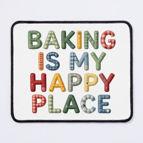 Item preview, BAKING IS MY HAPPY PLACE - IN FAUX LETTERING designed and sold by AlexOBrienArt.