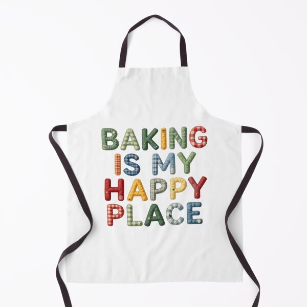 Item preview, BAKING IS MY HAPPY PLACE - IN FAUX LETTERING designed and sold by AlexOBrienArt.