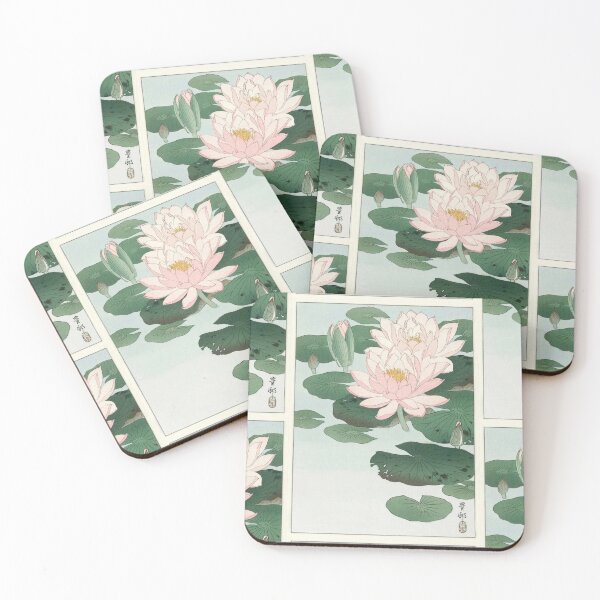 Item preview, Water Lily by Ohara Koson – Japanese Woodblock Print, Vintage Floral Shin-Hanga Poster designed and sold by artofuniverse.