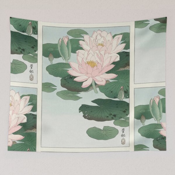 Item preview, Water Lily by Ohara Koson – Japanese Woodblock Print, Vintage Floral Shin-Hanga Poster designed and sold by artofuniverse.