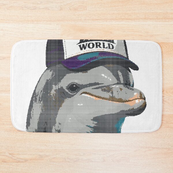 Item preview, Dolphin in trucker pixels designed and sold by florback.