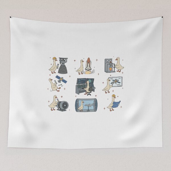 Item preview, Space Geese Engineers - Rocket Science & Aerospace Tech Crew designed and sold by Krasnovaovaova.