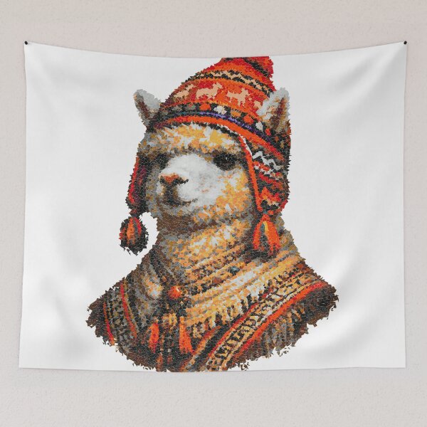 Item preview, Alpaca en Chullo Pixels designed and sold by florback.