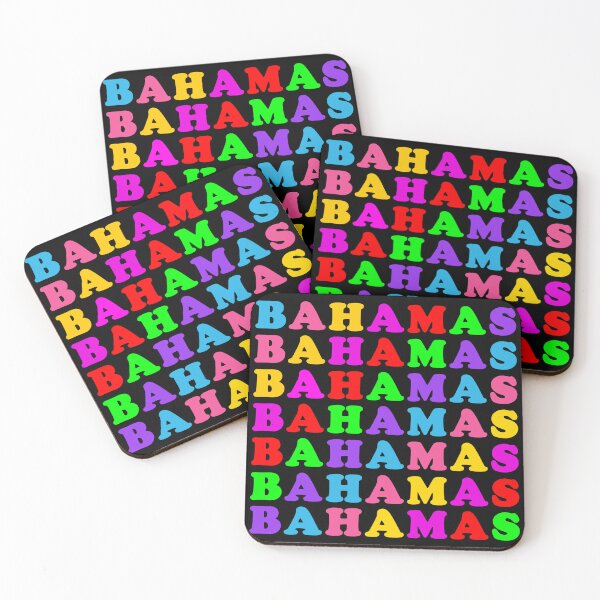 Item preview, Bahamas in multi-colored letters on black designed and sold by collingalanos80.
