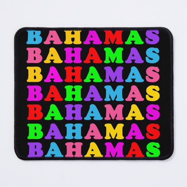 Item preview, Bahamas in multi-colored letters on black designed and sold by collingalanos80.