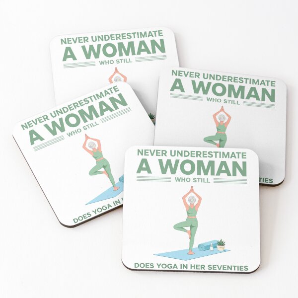 Item preview, Never Underestimate A Woman Who Still Does Yoga In Her Seventies Funny Senior Yoga designed and sold by CutOutIdols.