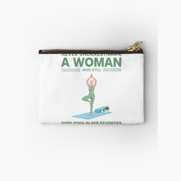 Item preview, Never Underestimate A Woman Who Still Does Yoga In Her Seventies Funny Senior Yoga designed and sold by CutOutIdols.