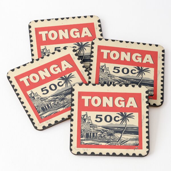 Item preview, Tonga Vintage Postage Stamp - Beach Fale designed and sold by tiigerdad.