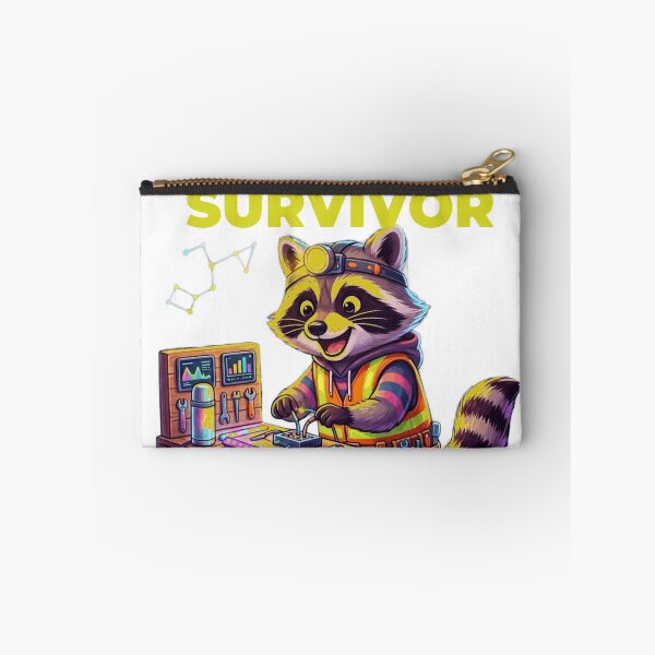 Item preview, Night Shift Survivor Raccoon-Funny Mining Raccoon designed and sold by Northern Glow Art.