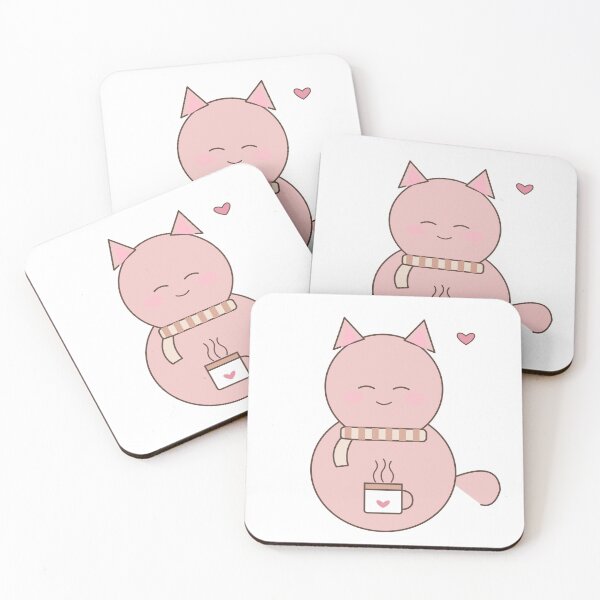 Item preview, Cozy Cat Sticker Cute Kawaii Soft Life Tea designed and sold by MoodyKittens.