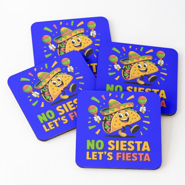 Item preview, Funny Taco Eating Humor Art Design No Siesta Lets Fiesta designed and sold by fantasticdesign.