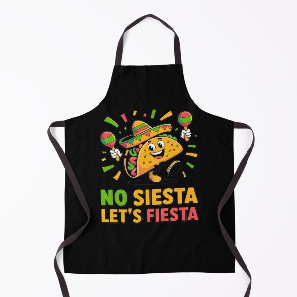 Item preview, Funny Taco Eating Humor Art Design No Siesta Lets Fiesta designed and sold by fantasticdesign.