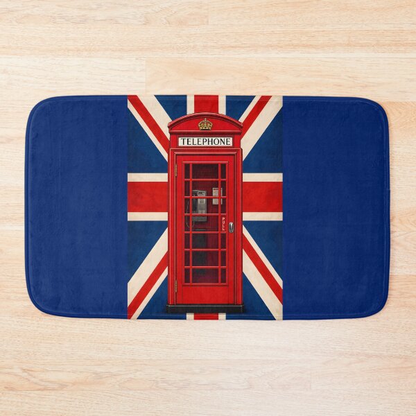 Item preview, Vintage Red London Telephone Box with Union Jack Flag designed and sold by Sybille-Yates.