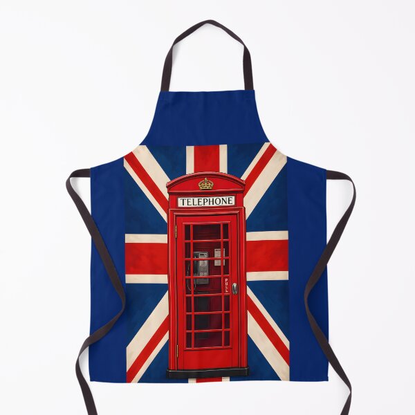 Item preview, Vintage Red London Telephone Box with Union Jack Flag designed and sold by Sybille-Yates.