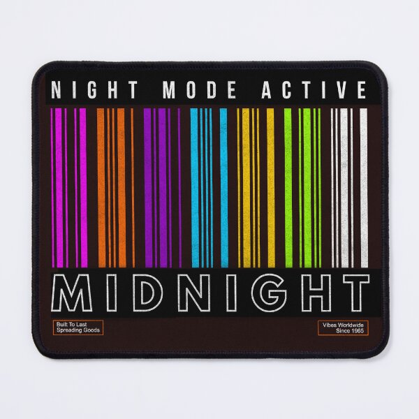 Item preview, MIDNIGHT Neon Barcode Streetwear Graphic T-Shirt designed and sold by QuirkyCloud Designs.