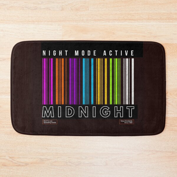 Item preview, MIDNIGHT Neon Barcode Streetwear Graphic T-Shirt designed and sold by QuirkyCloud Designs.