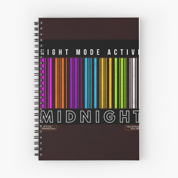 Item preview, MIDNIGHT Neon Barcode Streetwear Graphic T-Shirt designed and sold by QuirkyCloud Designs.