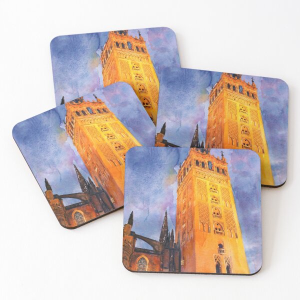 Item preview, Giralda Tower in Watercolor Style — Digital Art from Real Photography | Seville Cathedral Spain Architecture  designed and sold by M.ALK.Watercolor.