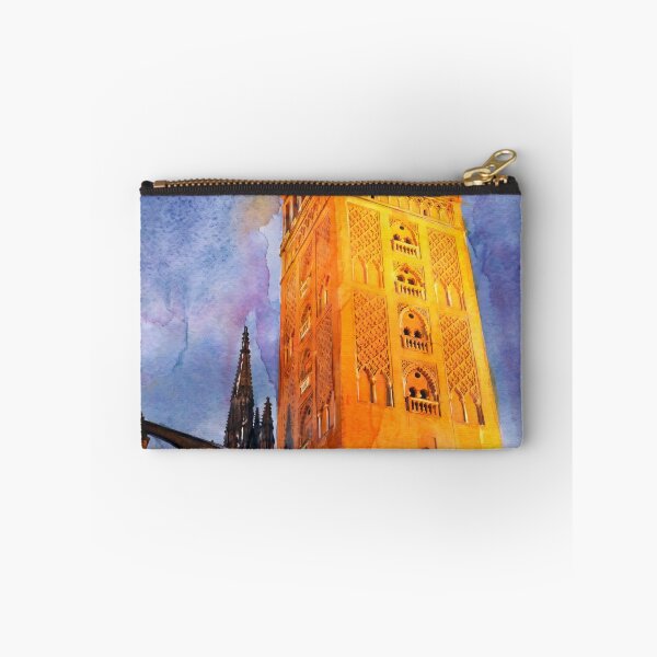 Item preview, Giralda Tower in Watercolor Style — Digital Art from Real Photography | Seville Cathedral Spain Architecture  designed and sold by M.ALK.Watercolor.