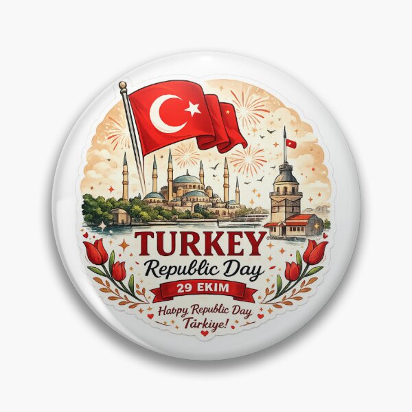 Item preview, Turkey Republic Day Sticker | 29 Ekim Türkiye Celebration Design designed and sold by Ishratparween11.