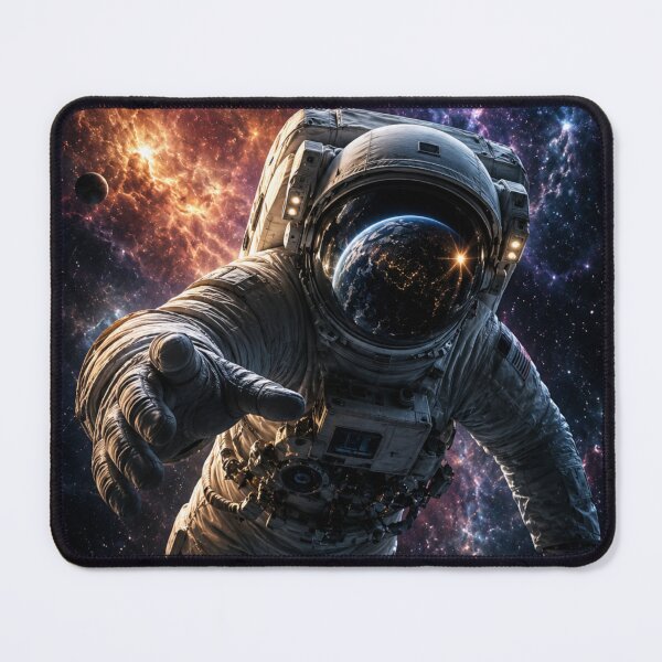 Item preview, Astronaut Floating Galaxy Nebula Space Art Colorful Universe Sci-Fi Cosmic Poster designed and sold by irfanshikh.