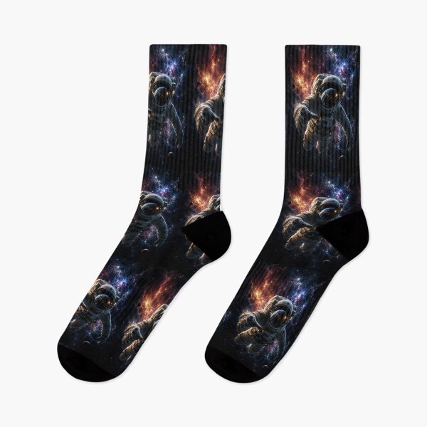 Item preview, Astronaut Floating Galaxy Nebula Space Art Colorful Universe Sci-Fi Cosmic Poster designed and sold by irfanshikh.