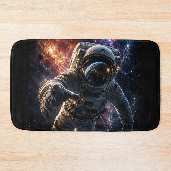 Item preview, Astronaut Floating Galaxy Nebula Space Art Colorful Universe Sci-Fi Cosmic Poster designed and sold by irfanshikh.