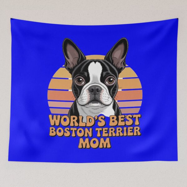 Item preview, Dog Pet Owner Art Design World Best Boston Terrier Mom designed and sold by fantasticdesign.