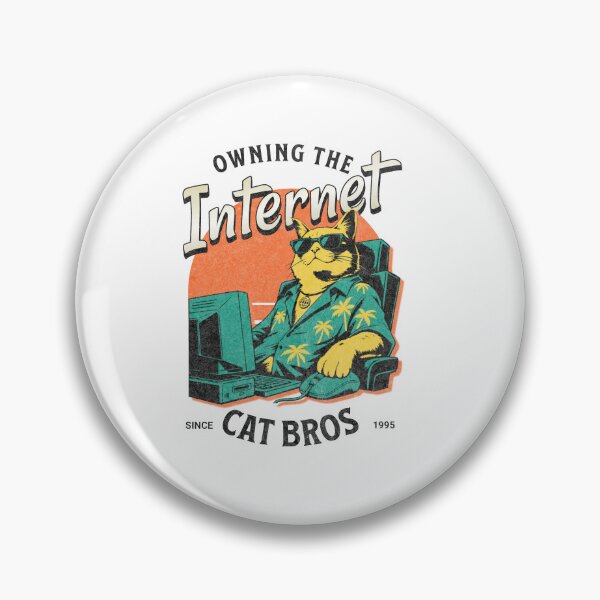 Item preview, Owning The Internet Cat Bros Retro Feline designed and sold by AntiqueImages.