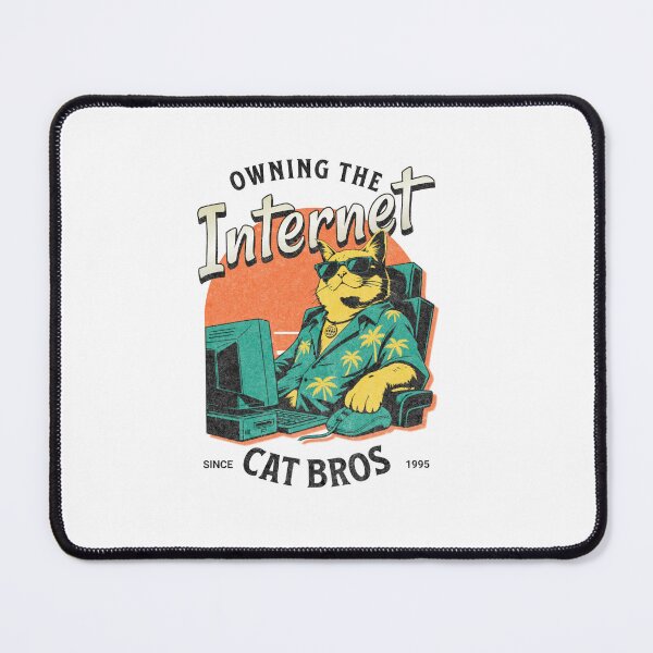 Item preview, Owning The Internet Cat Bros Retro Feline designed and sold by AntiqueImages.