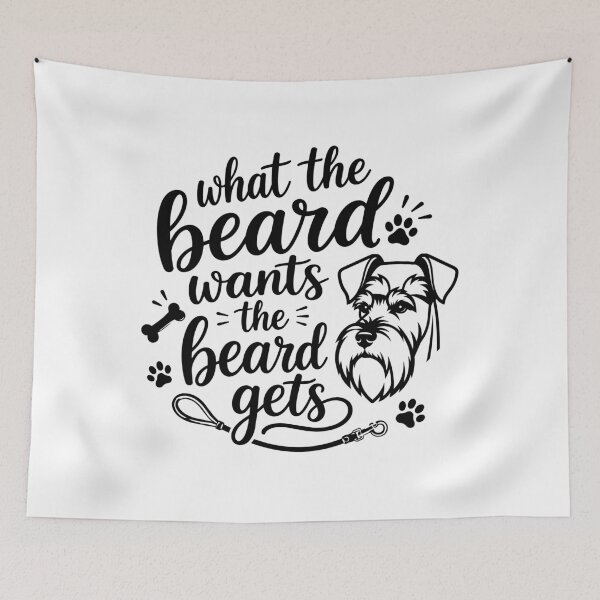 Item preview, What The Beard Wants Schnauzer Dog Mom Dad designed and sold by AntiqueImages.