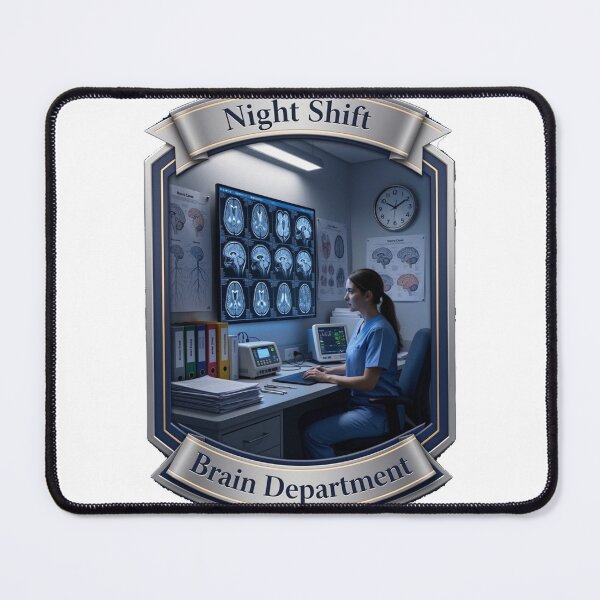 Item preview, Night Shift Brain Department Neuroscience Nurse Gift designed and sold by YMLux.