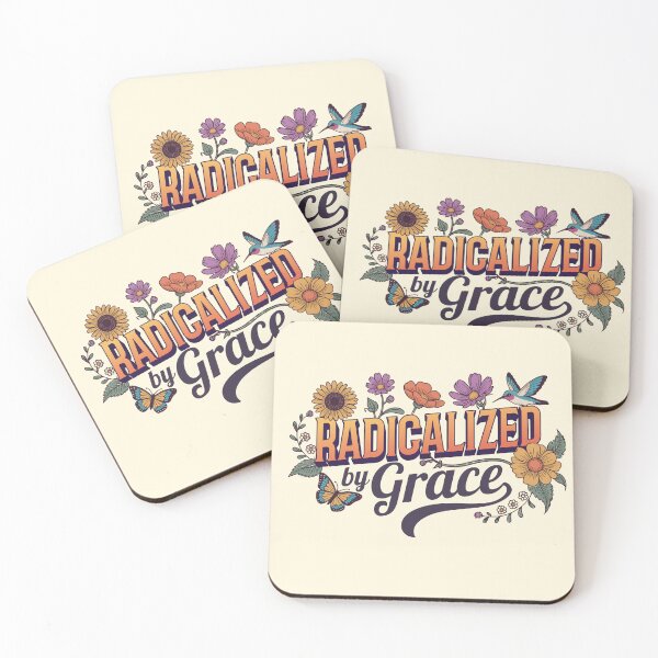 Item preview, Radicalized by Grace Retro Christian Floral Print designed and sold by Alt Christian.