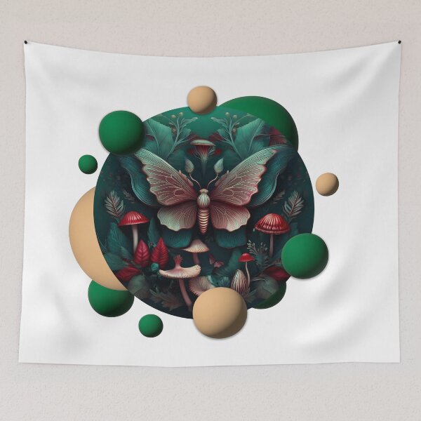 Item preview, Mystical Moth Garden Gothic Nature Aesthetic designed and sold by Szpaku desart .