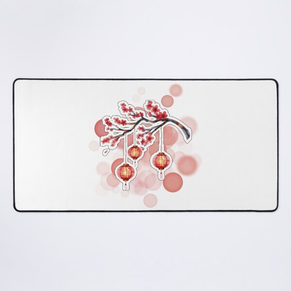 Item preview, Cherry Blossom Branch with Japanese Red Lanterns Design designed and sold by iamKRUK.
