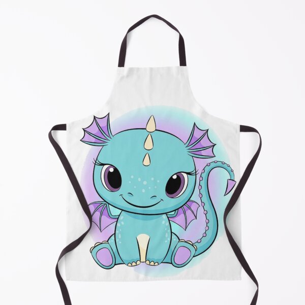 Item preview, Cute Pastel Baby Dragon Kawaii Fantasy Sticker | Blue Purple Dragon Cartoon Art designed and sold by QuirkyCloud Designs.