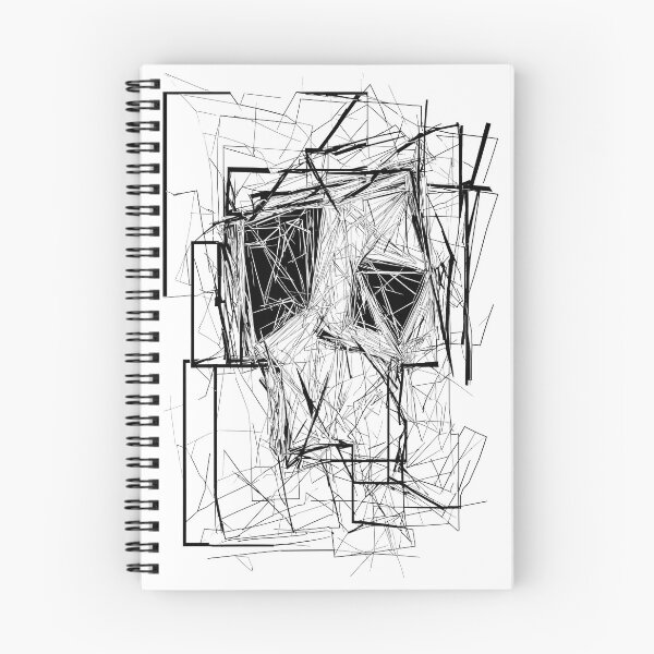Item preview, Skull Art Abstract Monoline - Black and White Gothic Drawing designed and sold by Mystral Art Studio.