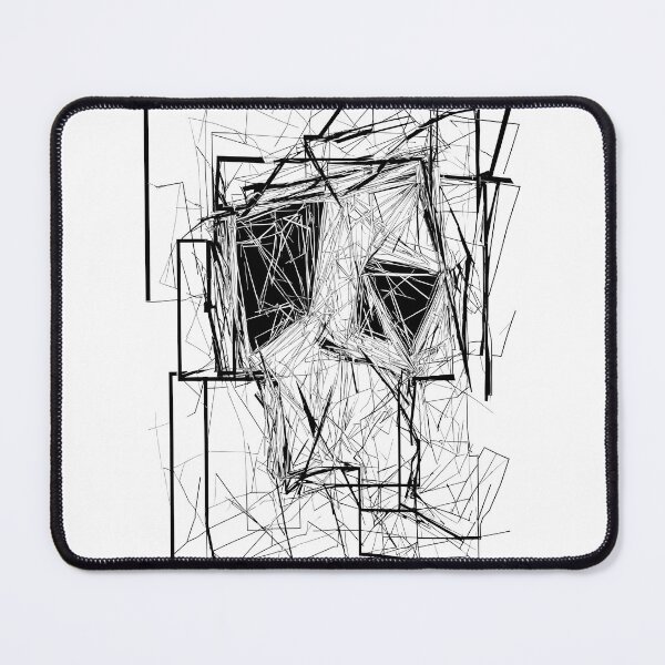 Item preview, Skull Art Abstract Monoline - Black and White Gothic Drawing designed and sold by Mystral Art Studio.