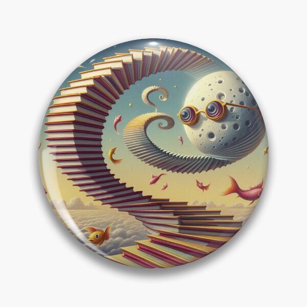 Item preview, Surreal Sky Staircase – Dreamlike Book Fantasy Art designed and sold by Dogandesighn.