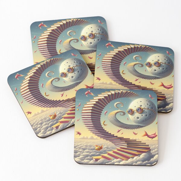 Item preview, Surreal Sky Staircase – Dreamlike Book Fantasy Art designed and sold by Dogandesighn.
