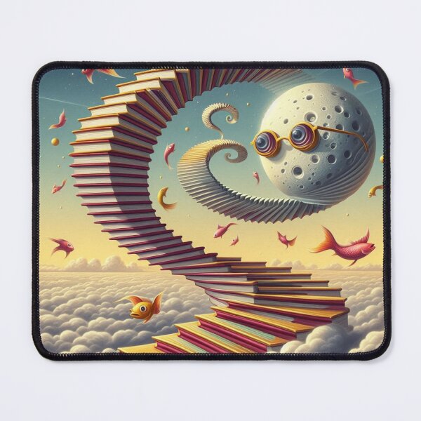 Item preview, Surreal Sky Staircase – Dreamlike Book Fantasy Art designed and sold by Dogandesighn.